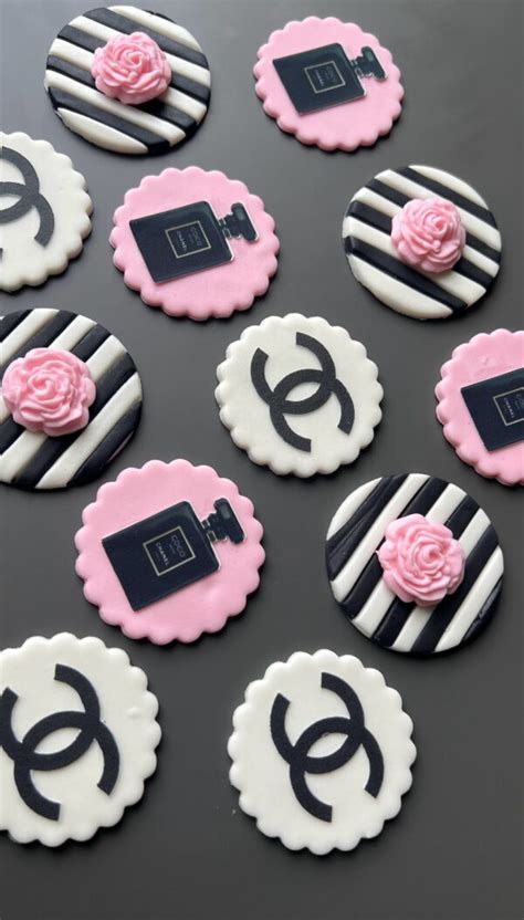 chanel cake toppers|chanel cupcake toppers.